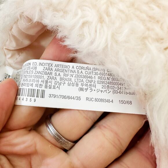 Zara Girls Outerwear Faux Fur Vest Pink Fuzzy Snap Closure Size 11 / 12 152 cm - Picture 5 of 5